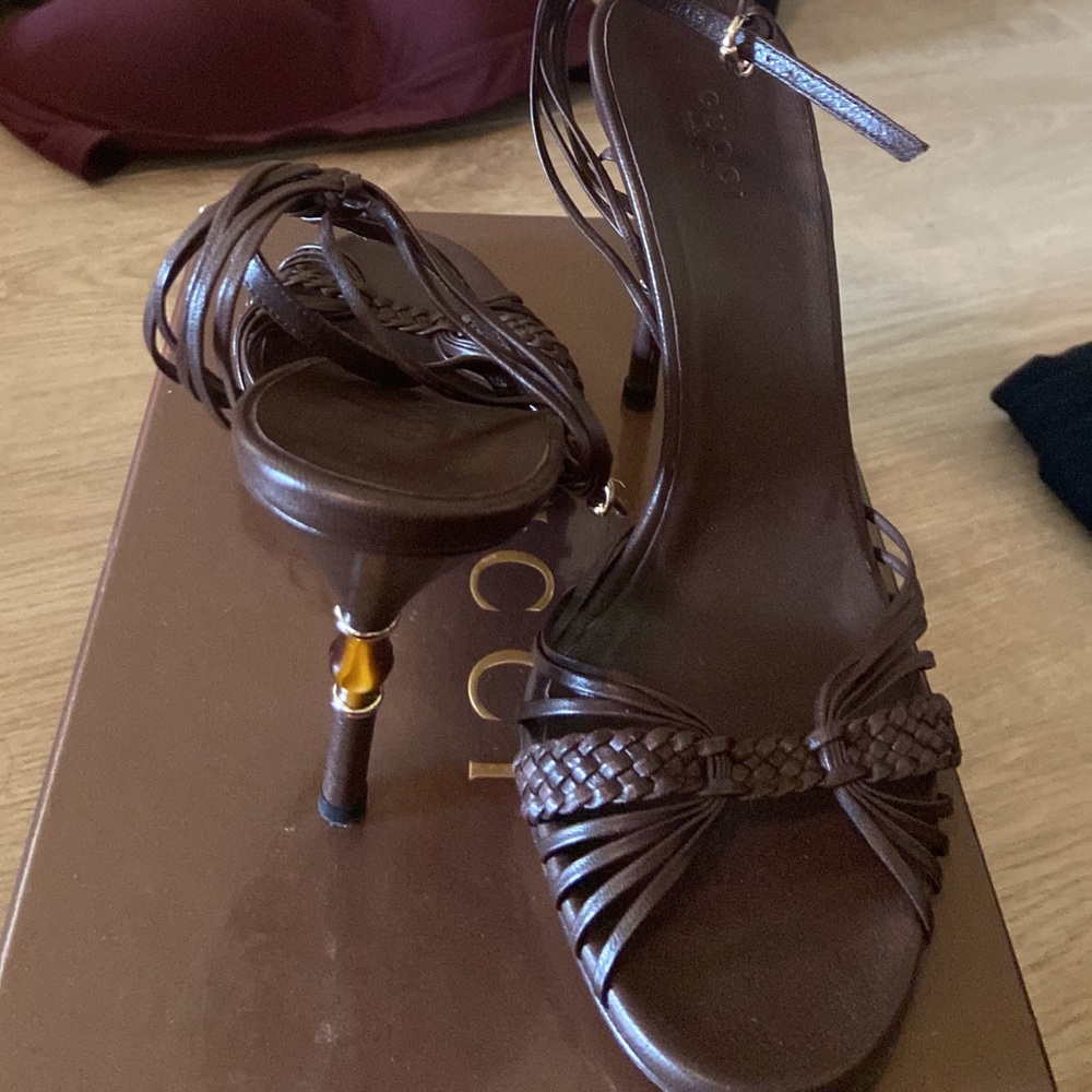 Gucci heels with bamboo stiletto